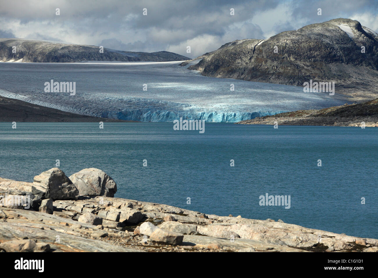 Stuggedalsvatnet glacier, Norway Stock Photo