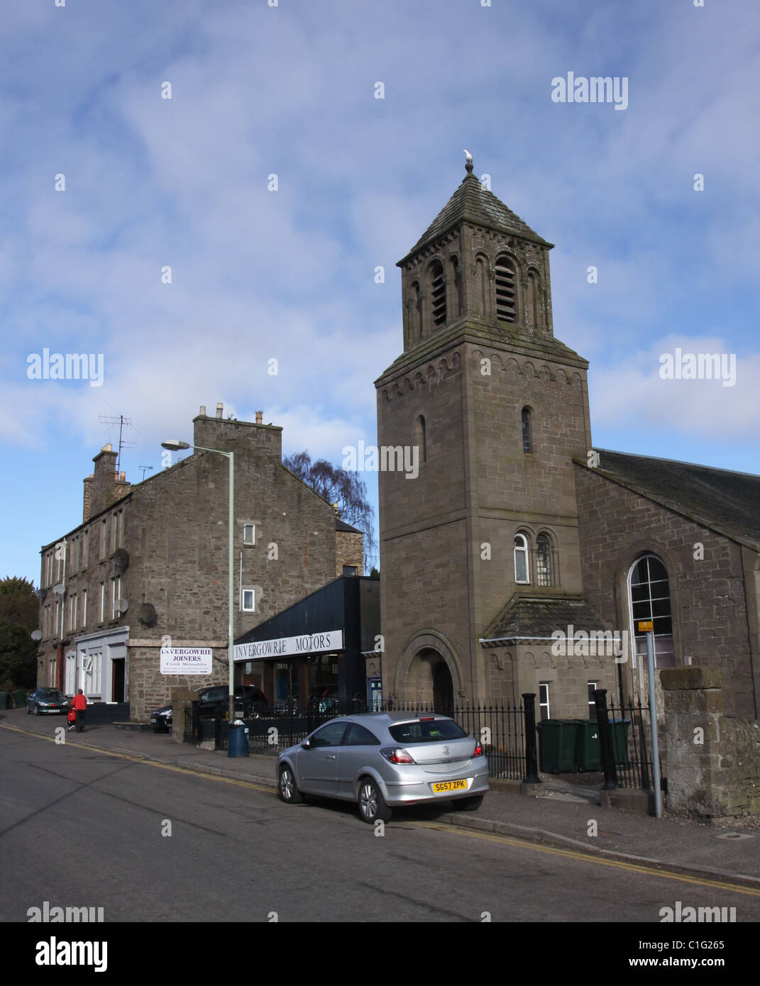 Invergowrie street scene Scotland March 2011 Stock Photo - Alamy