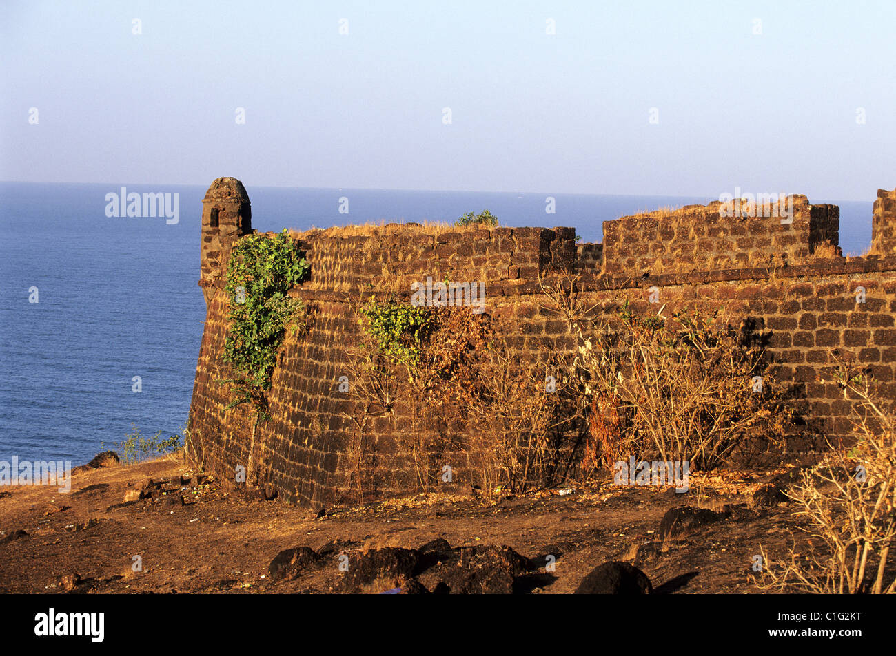 India, Goa state, Chapora, the old portuguese fort Stock Photo