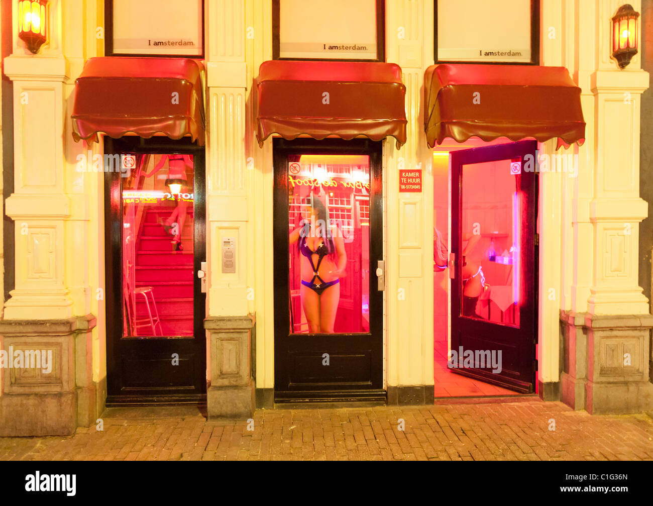 Prostitutes in windows in Red Light District in Amsterdam The Netherlands  Stock Photo - Alamy