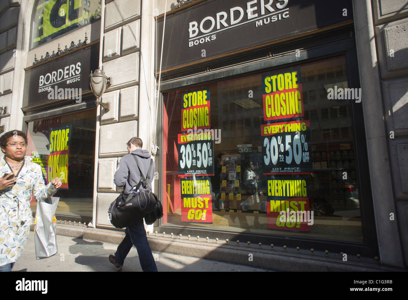 The Borders bookstore on Park Avenue in New York Stock Photo Alamy