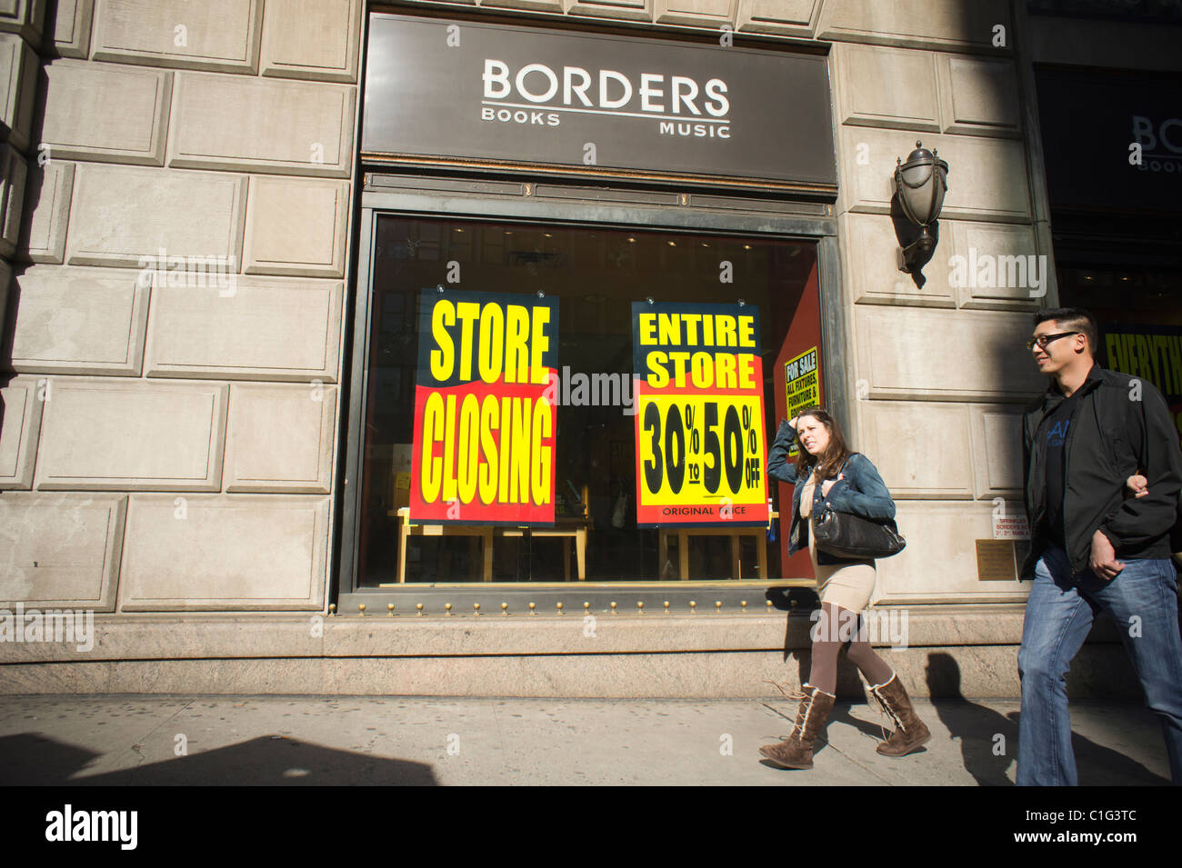 The Borders bookstore on Park Avenue in New York Stock Photo Alamy