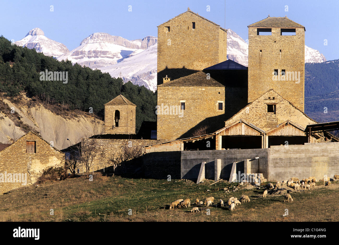 Spain, Pyrenees-Aragon, las cinco villas Stock Photo