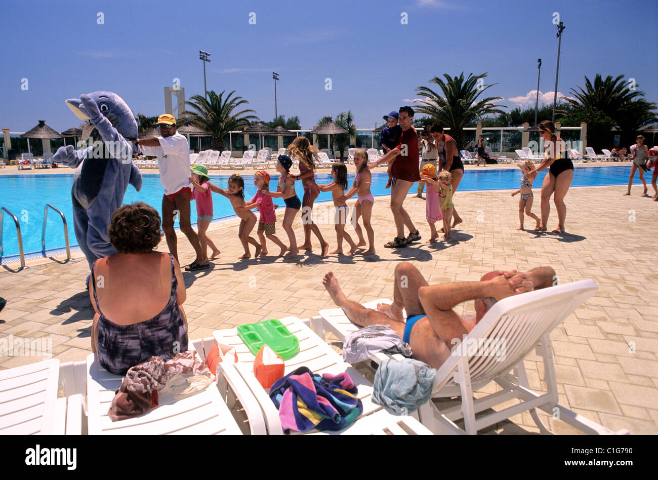 France, Pyrenees Orientales, Canet plage, brazilia camping Stock Photo
