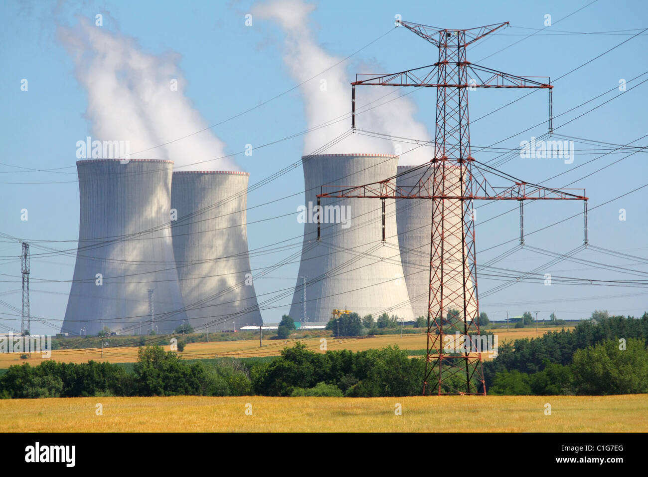 Nuclear power plant, Dukovany, Czech Republic Stock Photo