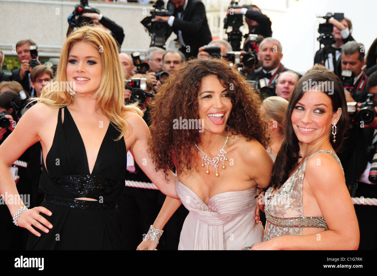 Evangeline Lilly, Afef Jnifen and Doutzen Kroes 2009 Cannes International Film Festival - Day 5 - The premiere of 'Vengeance' - Stock Photo