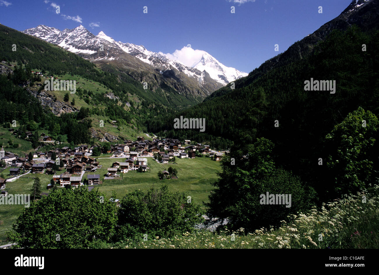 Switzerland, Valais canton, the Hauderes Stock Photo Alamy