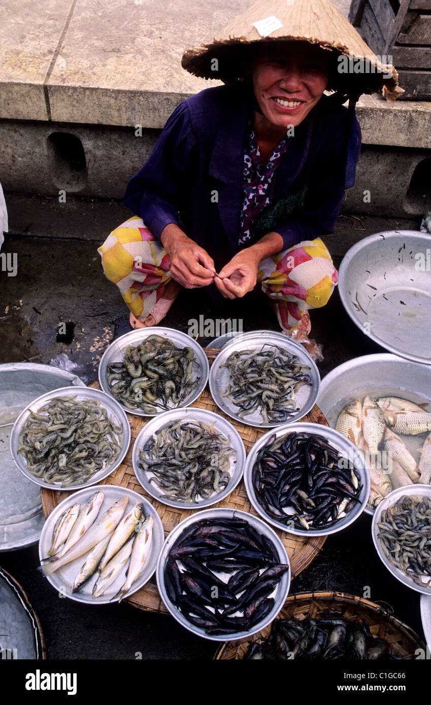 Vietnam, Thua Thien Hue Province, Hue, fish market Stock Photo
