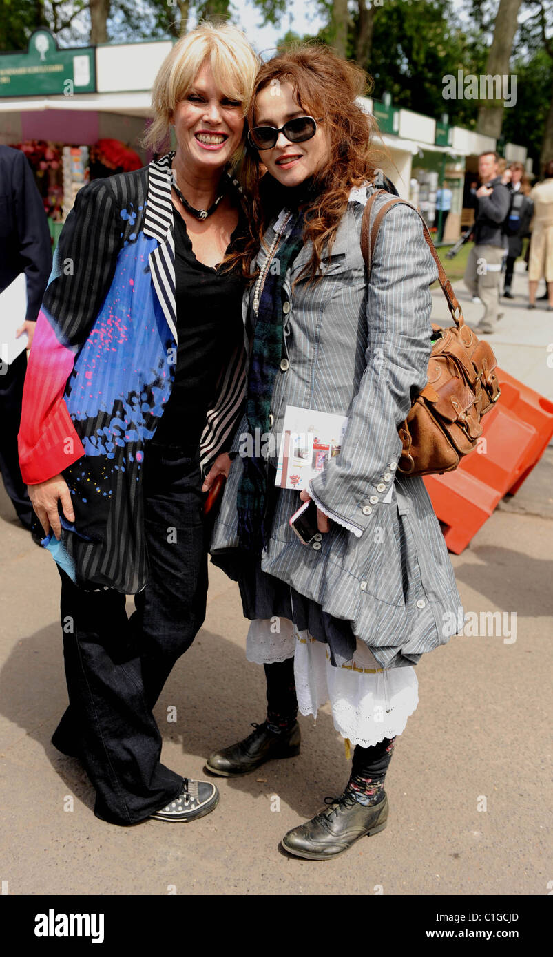 Helena Bonham Carter and Joanna Lumley Chelsea Flower Show 2009- Press