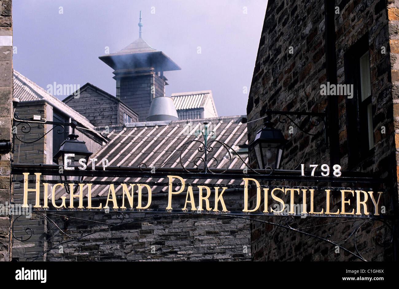 United Kingdom, Scotland, Orkney Islands, Highland Park whisky distillery Stock Photo