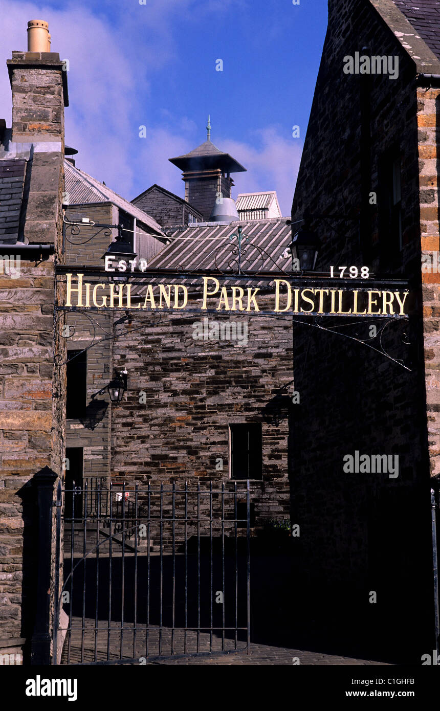 United Kingdom, Scotland, Orkney Islands, Highland Park whisky distillery Stock Photo