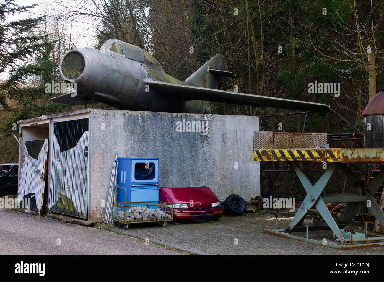 Russion Mig fighter jet Fahrzeug Museum Marxzell near Karlsruhe Germany  Stock Photo - Alamy