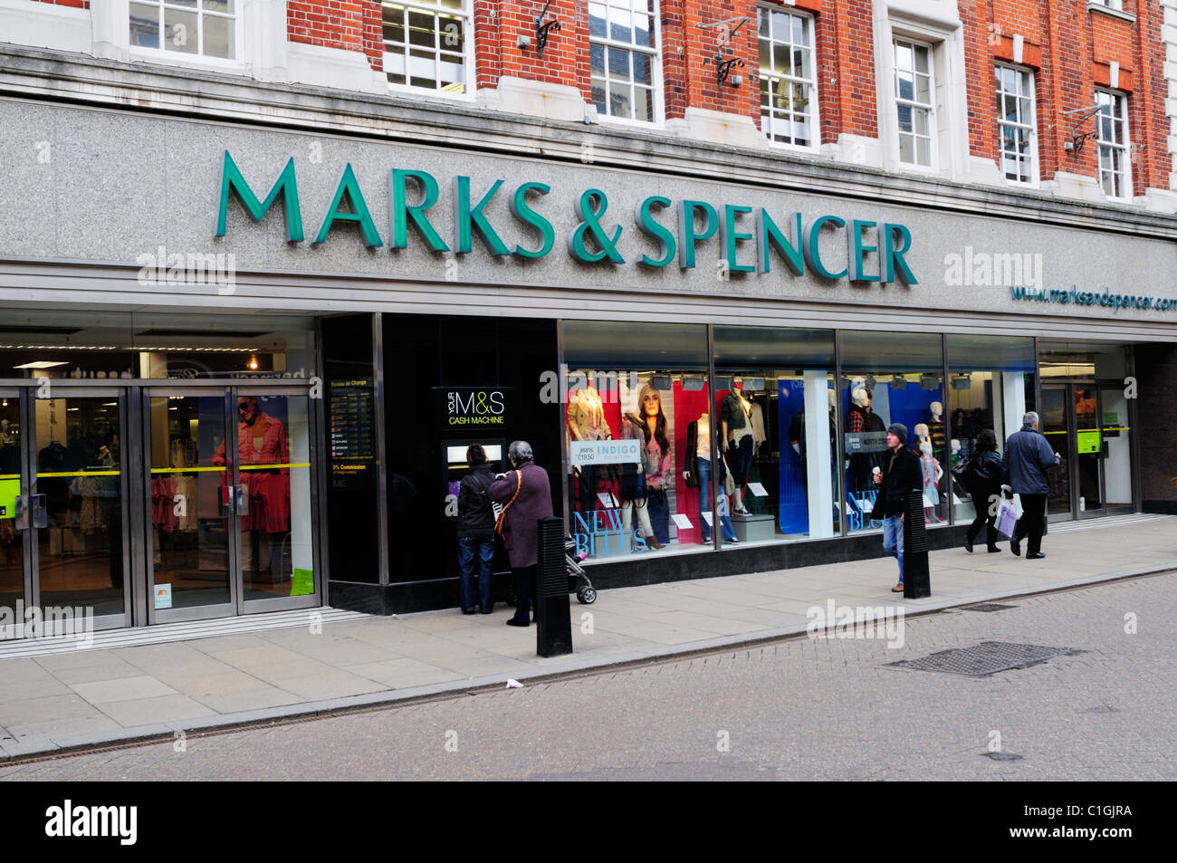 Marks and Spencer Clothes Shop, Sidney Street, Cambridge, England, UK Stock Photo