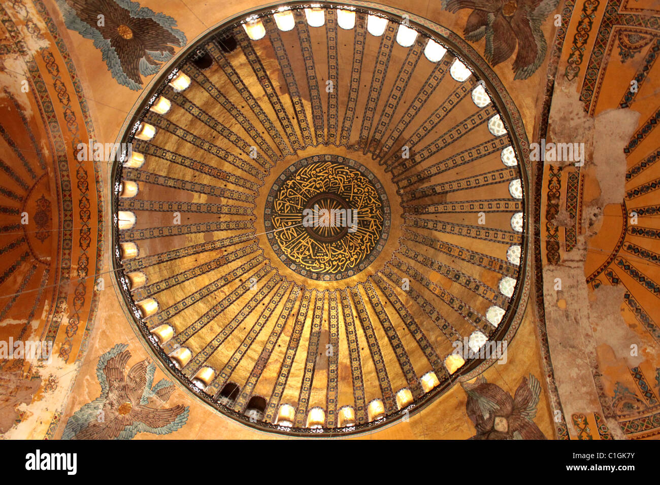 Dome of the Hagia Sophia, Istanbul, Turkey Stock Photo