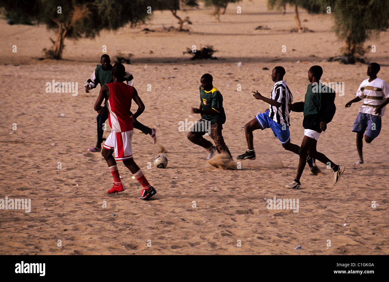 Mali, football match in Timbuktu Stock Photo Alamy