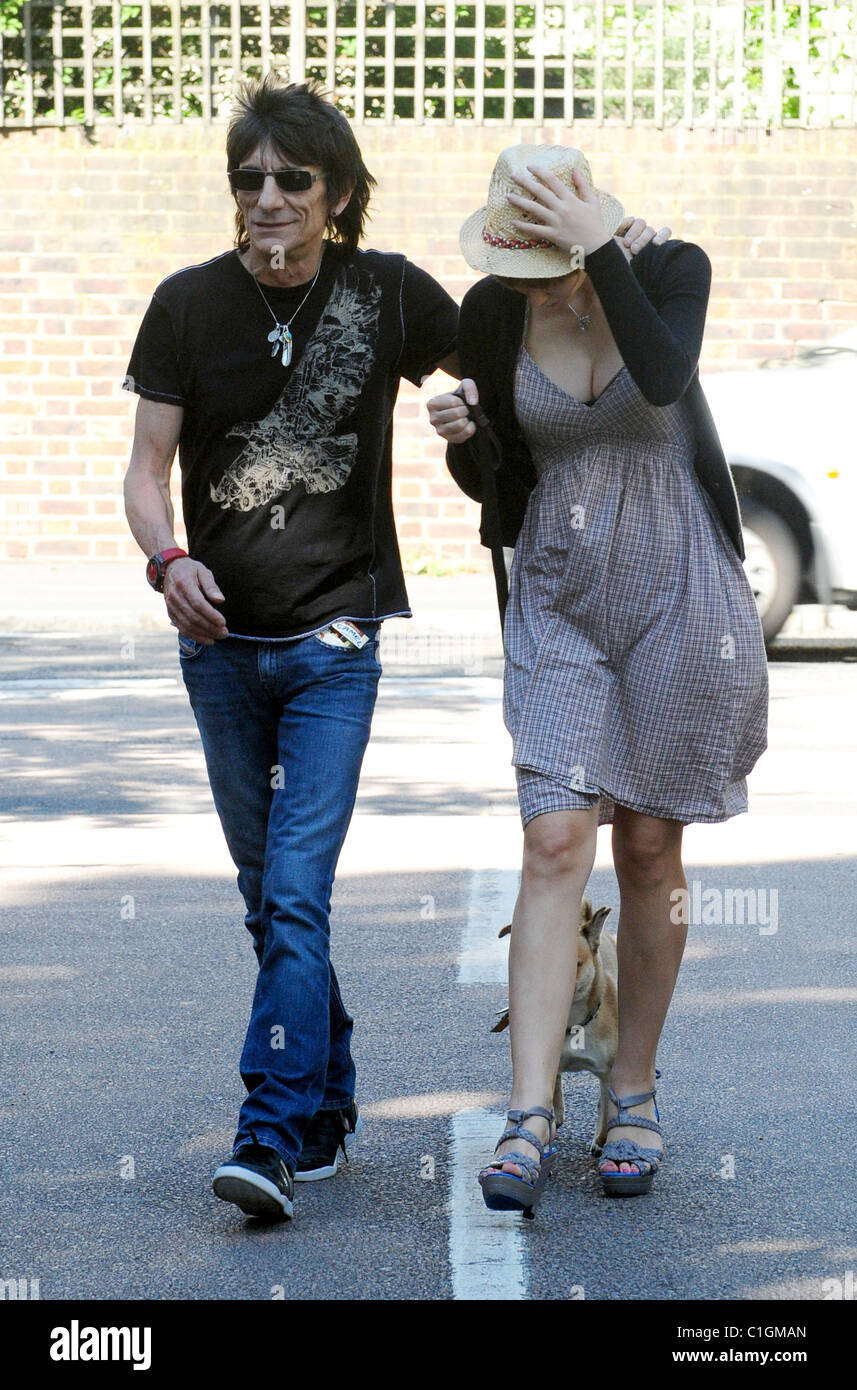 Ronnie Wood and Ekaterina Ivanova house hunting for a new home in in South London London, England - 29.05.09 Zibi/ Stock Photo