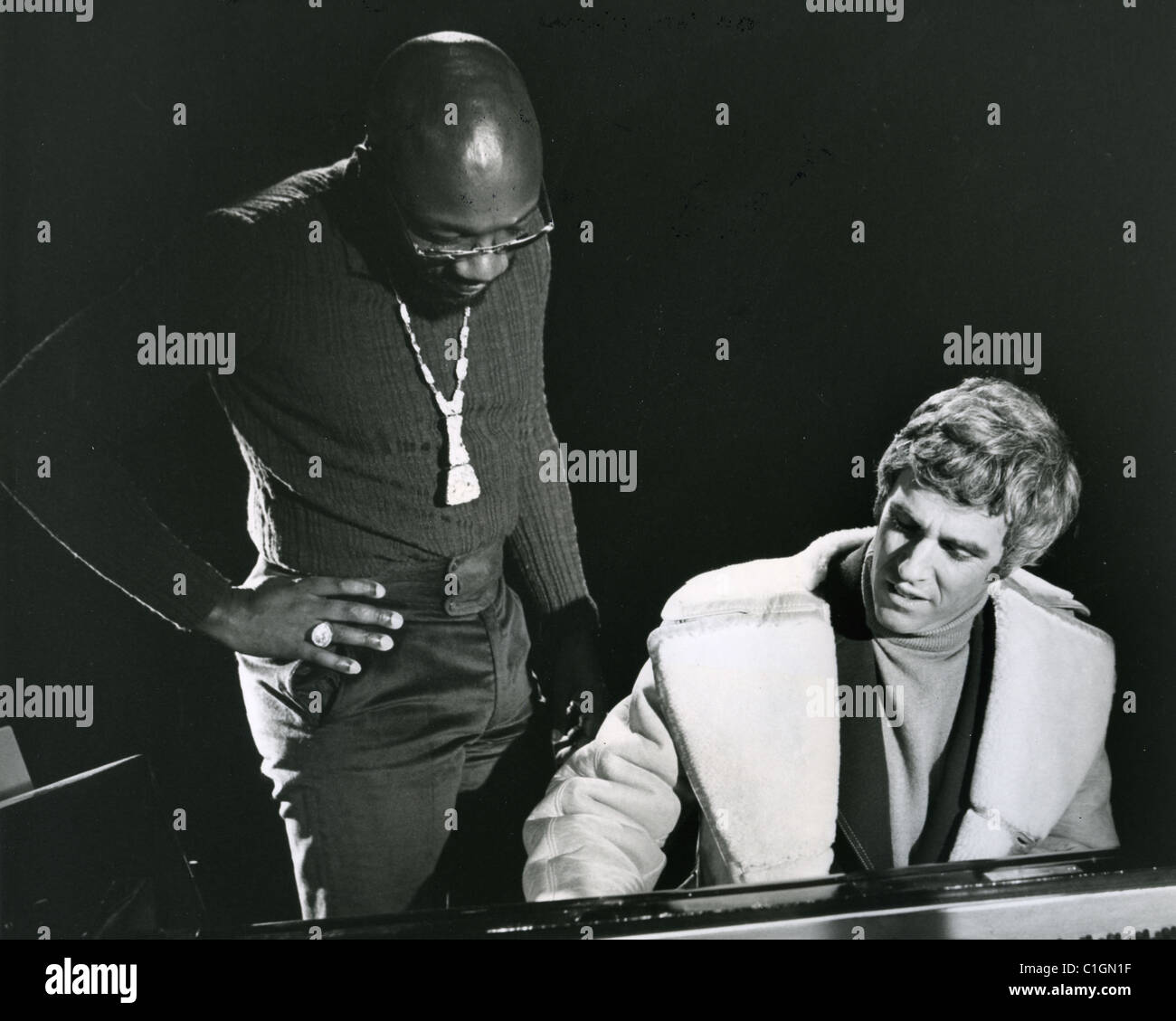 BURT BACHARACH with Isaac Hayes about 1973 Stock Photo
