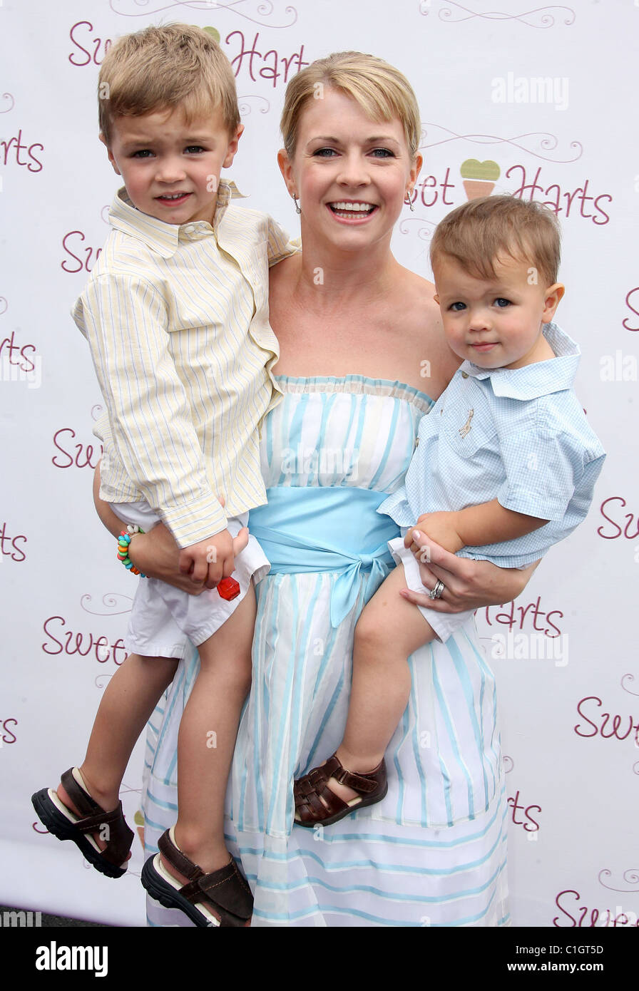 Melissa Joan Hart with her two sons Mason and Braydon hosts the grand