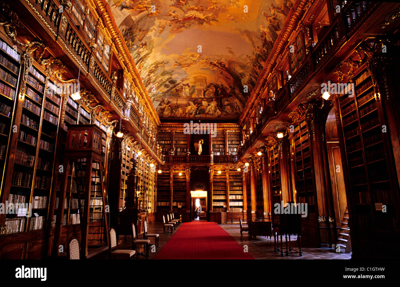 Czech Republic, Prague, the philosophical library of the monastery of Strahov Stock Photo