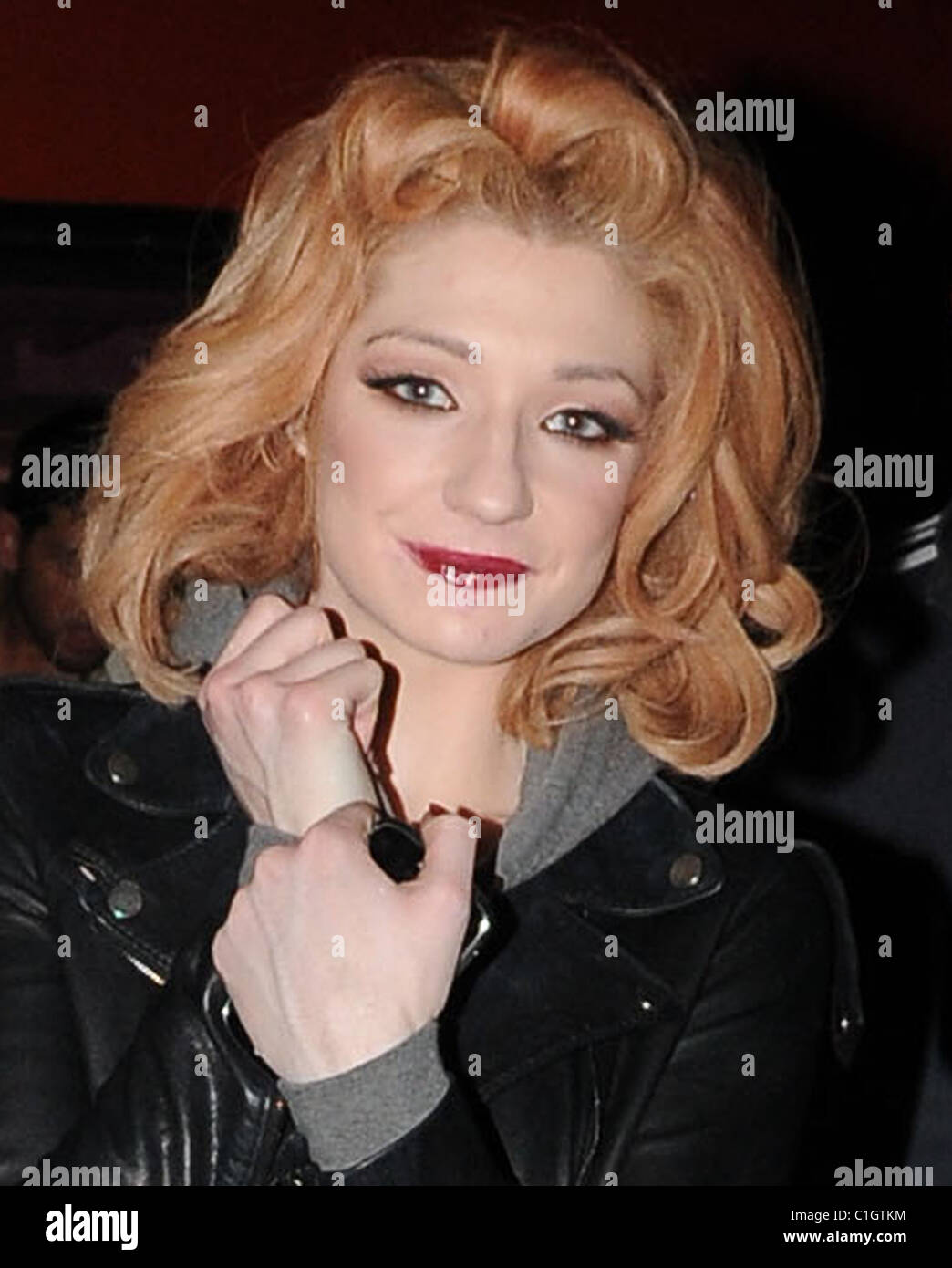 Nicola Roberts of Girls Aloud arriving at her hotel after performing in concert at the NIA Birmingham, England - 20.05.09 Stock Photo