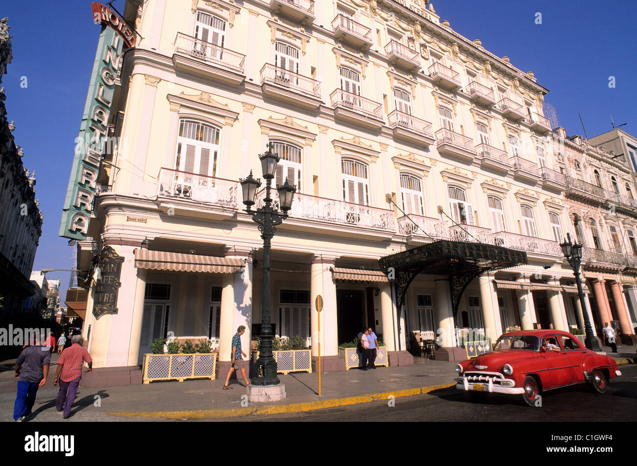 Cuba, Havana, area Centro Havana,hotel Inglaterra Stock Photo
