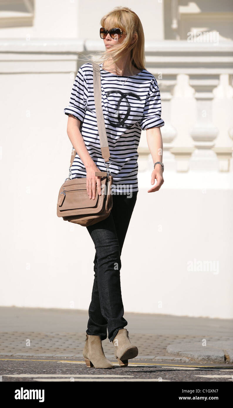 Claudia Schiffer looks stylish as she returns home after dropping her