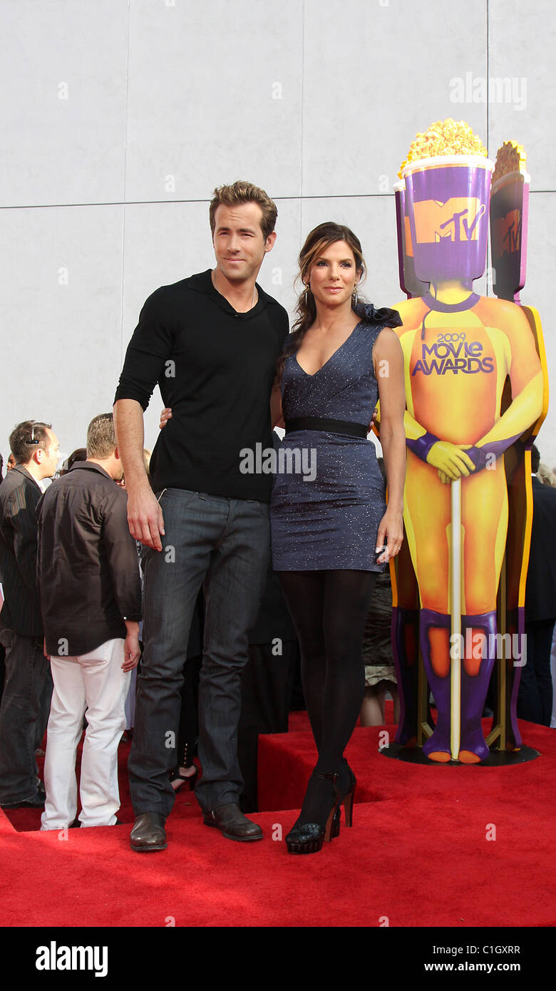 Ryan Reynolds Sandra Bullock Changeup World Stock Photo 91660457