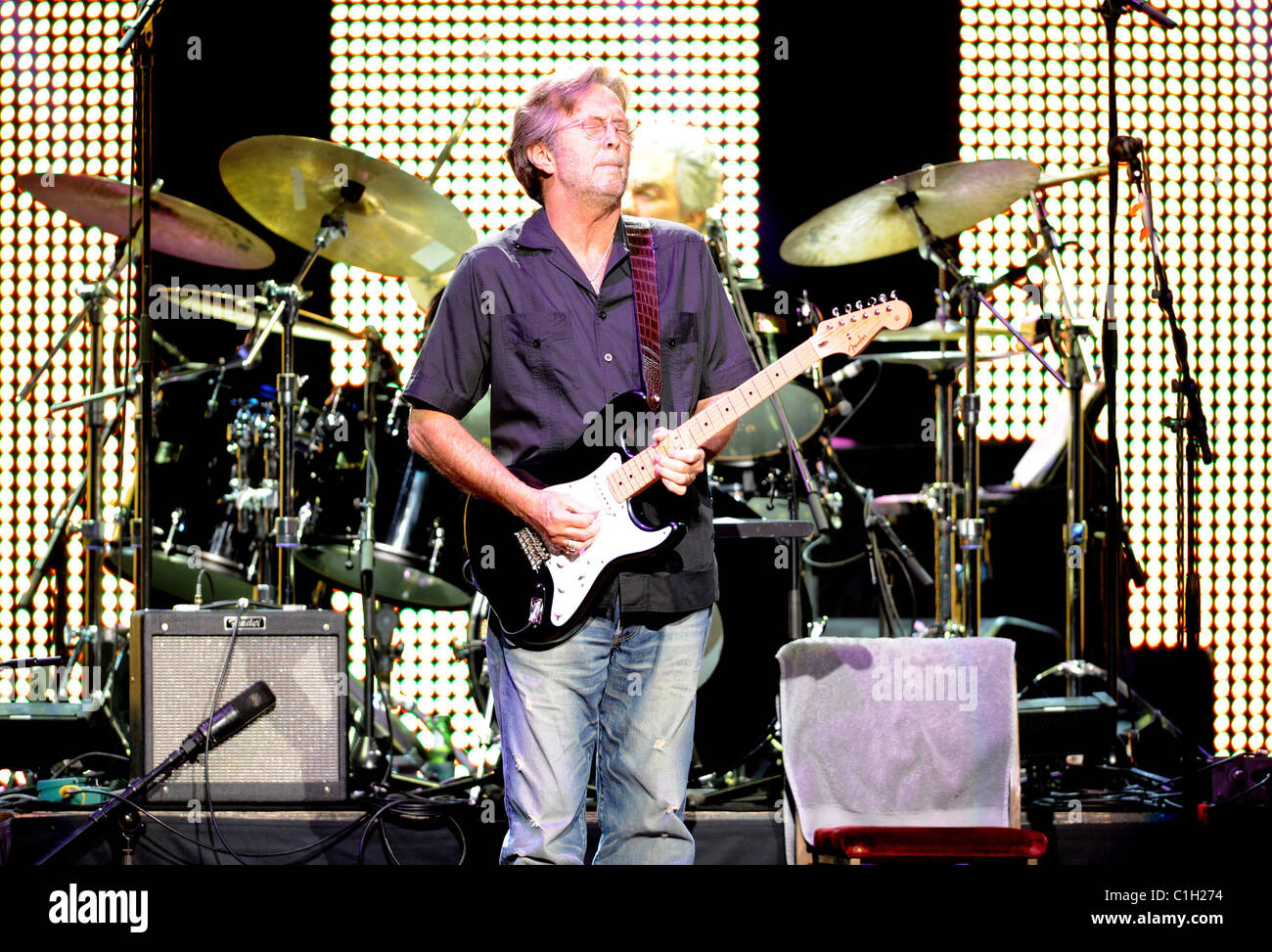 Eric Clapton performs at The Royal Albert Hall in Kensington London ...