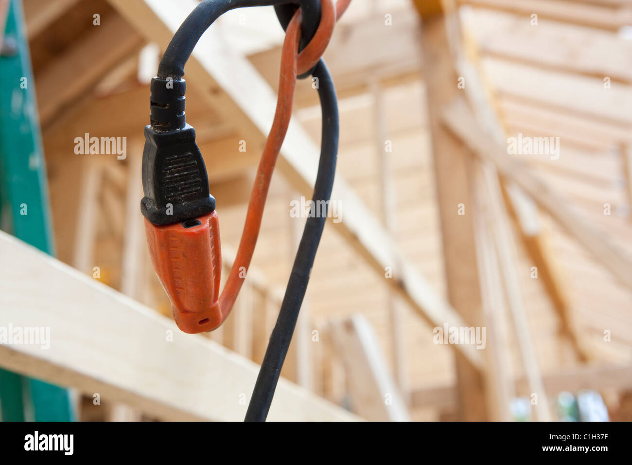 Electrical plug connection at a construction site Stock Photo Alamy