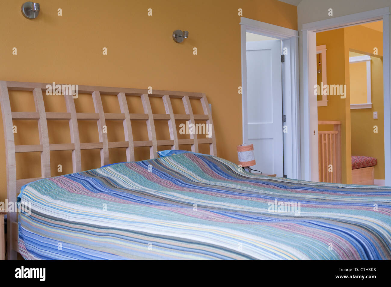 Bedroom of a disability accessible home Stock Photo Alamy