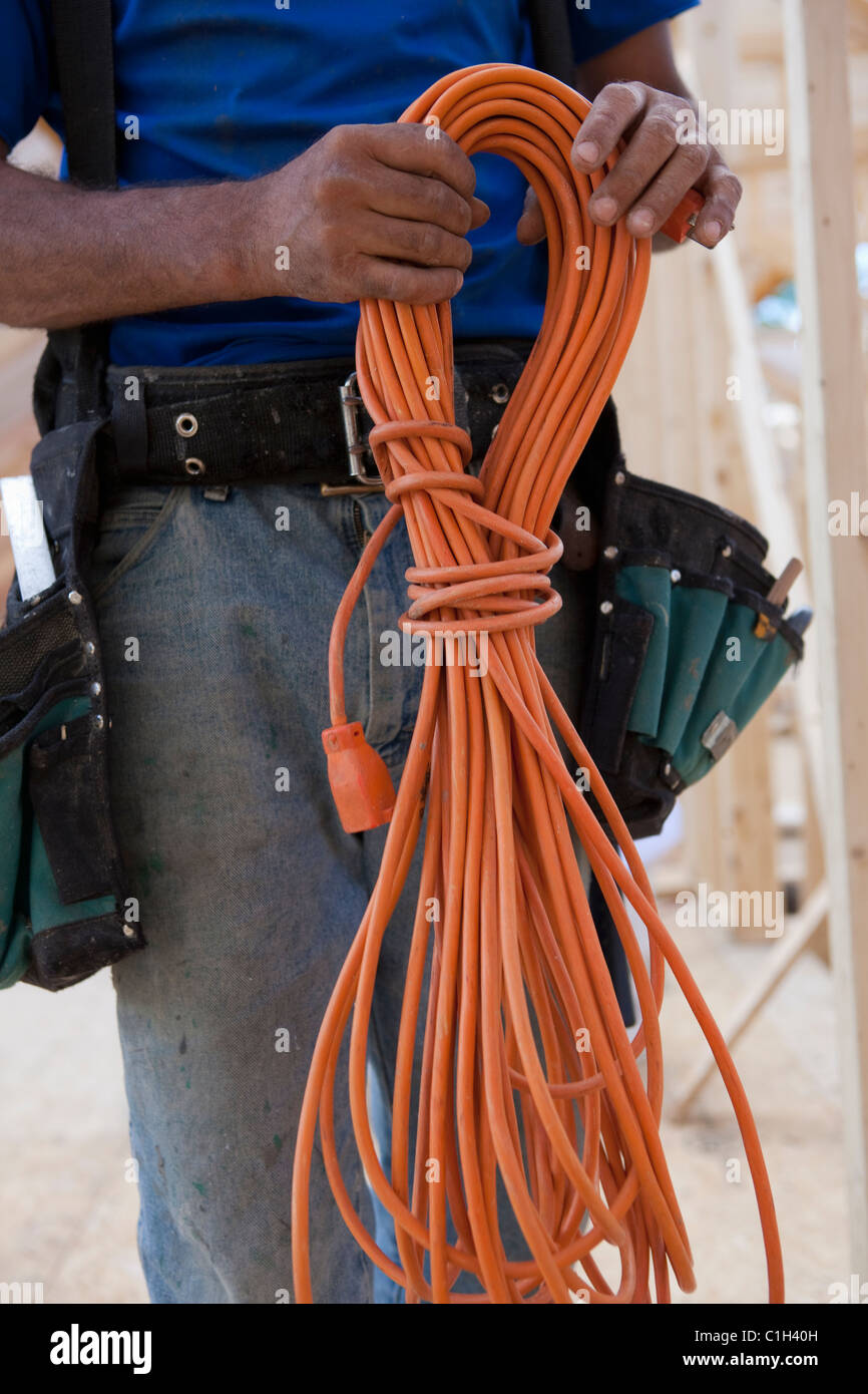 Coiled electricity cable hi-res stock photography and images - Alamy