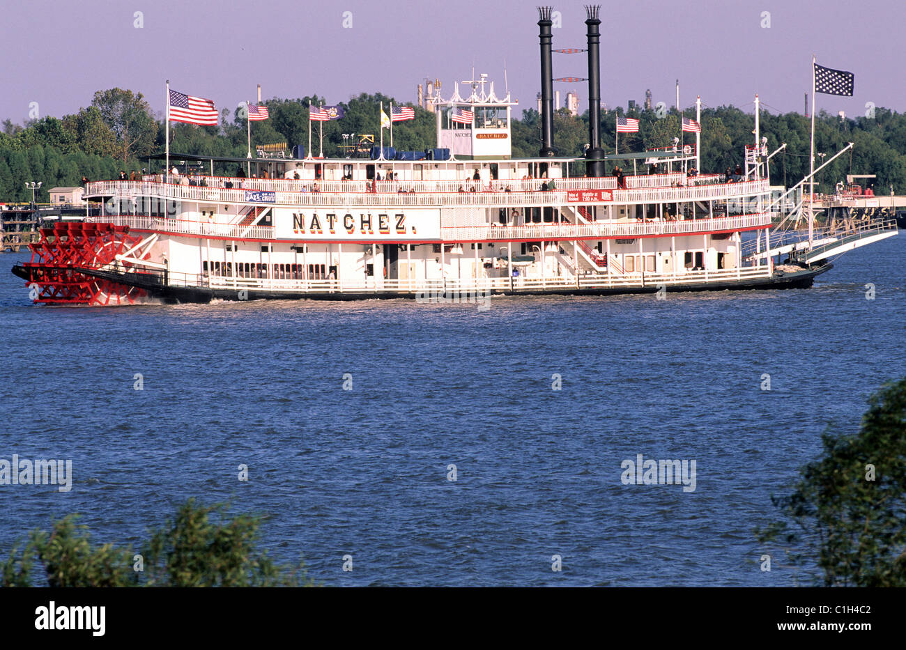 United States, Louisiana, New Orleans, paddle boat Natchez on the
