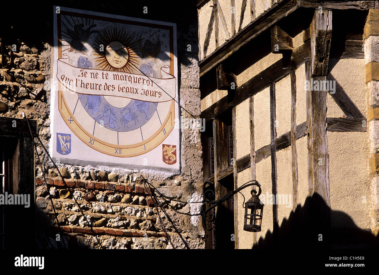 France, Ain, Perouges medieval village, labelled Les Plus Beaux ...
