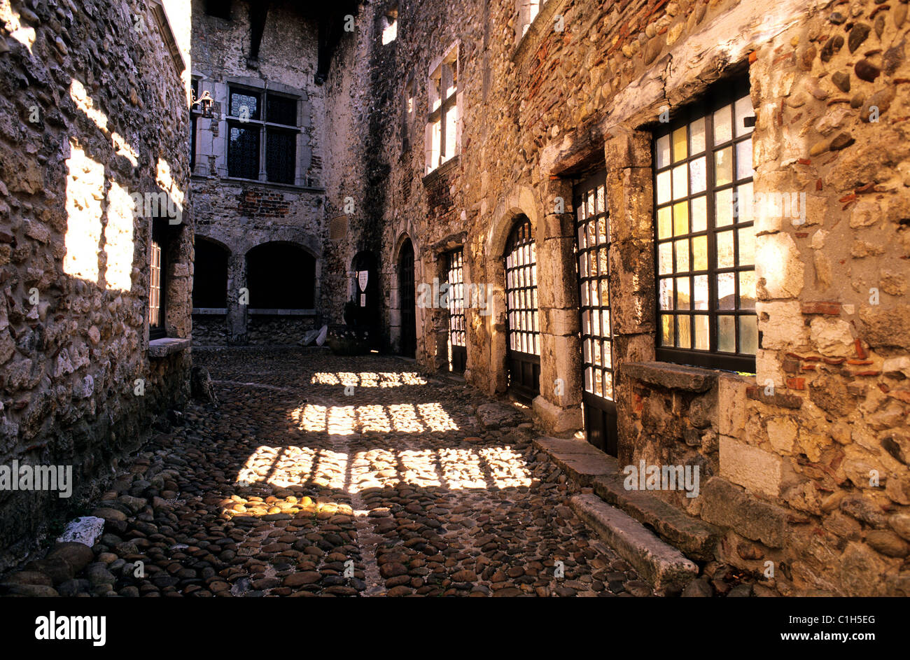 France, Ain, Perouges medieval village, labelled Les Plus Beaux ...