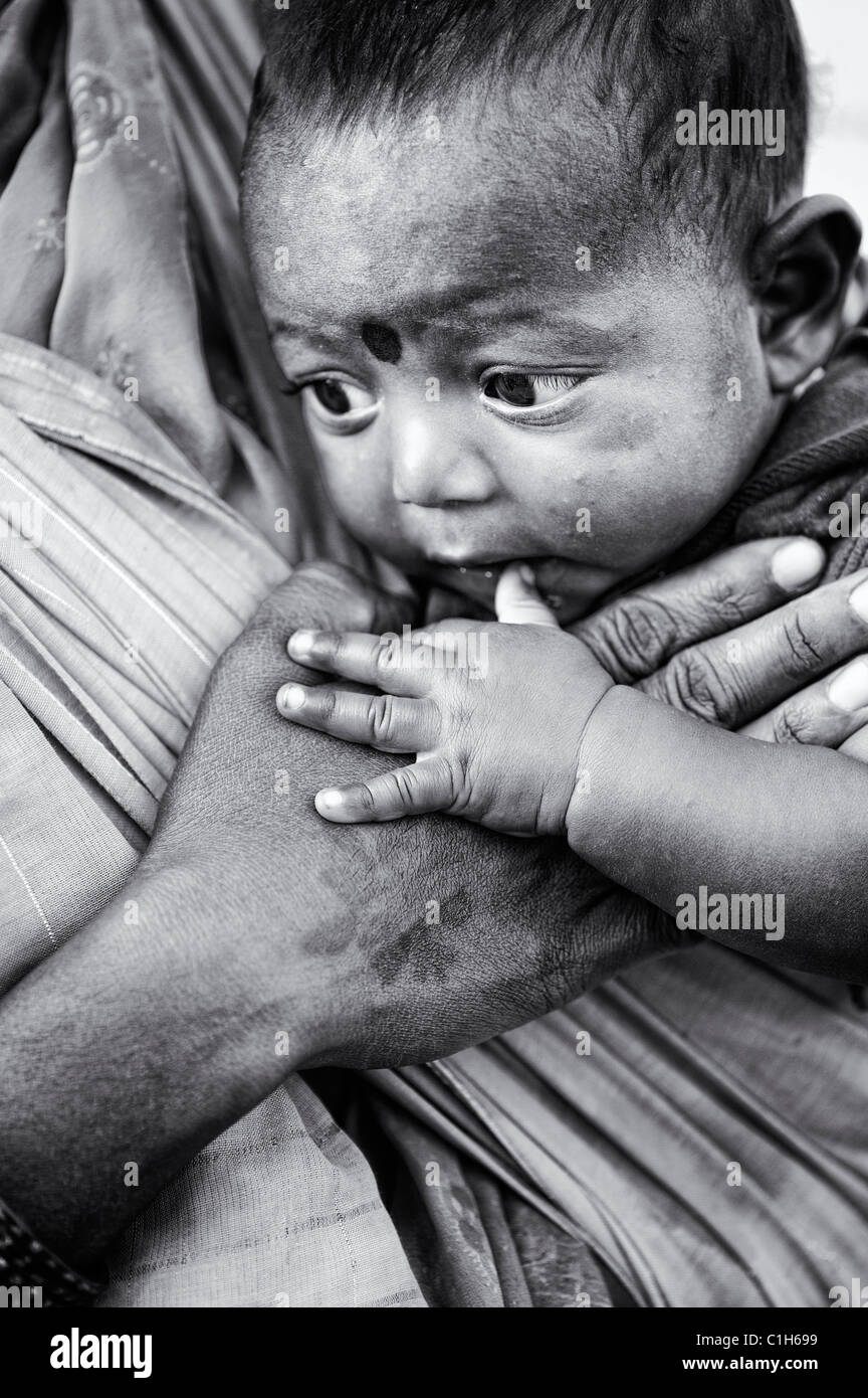 Indian Woman Carrying Baby High Resolution Stock Photography and Images ...