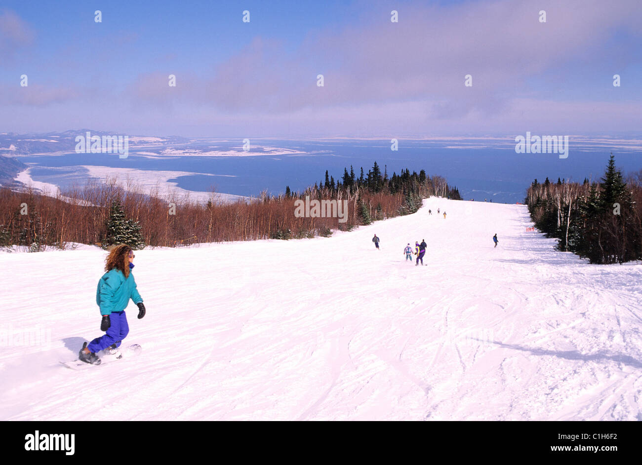 Canada, Quebec Province, down hill skiing station of Petite Riviere