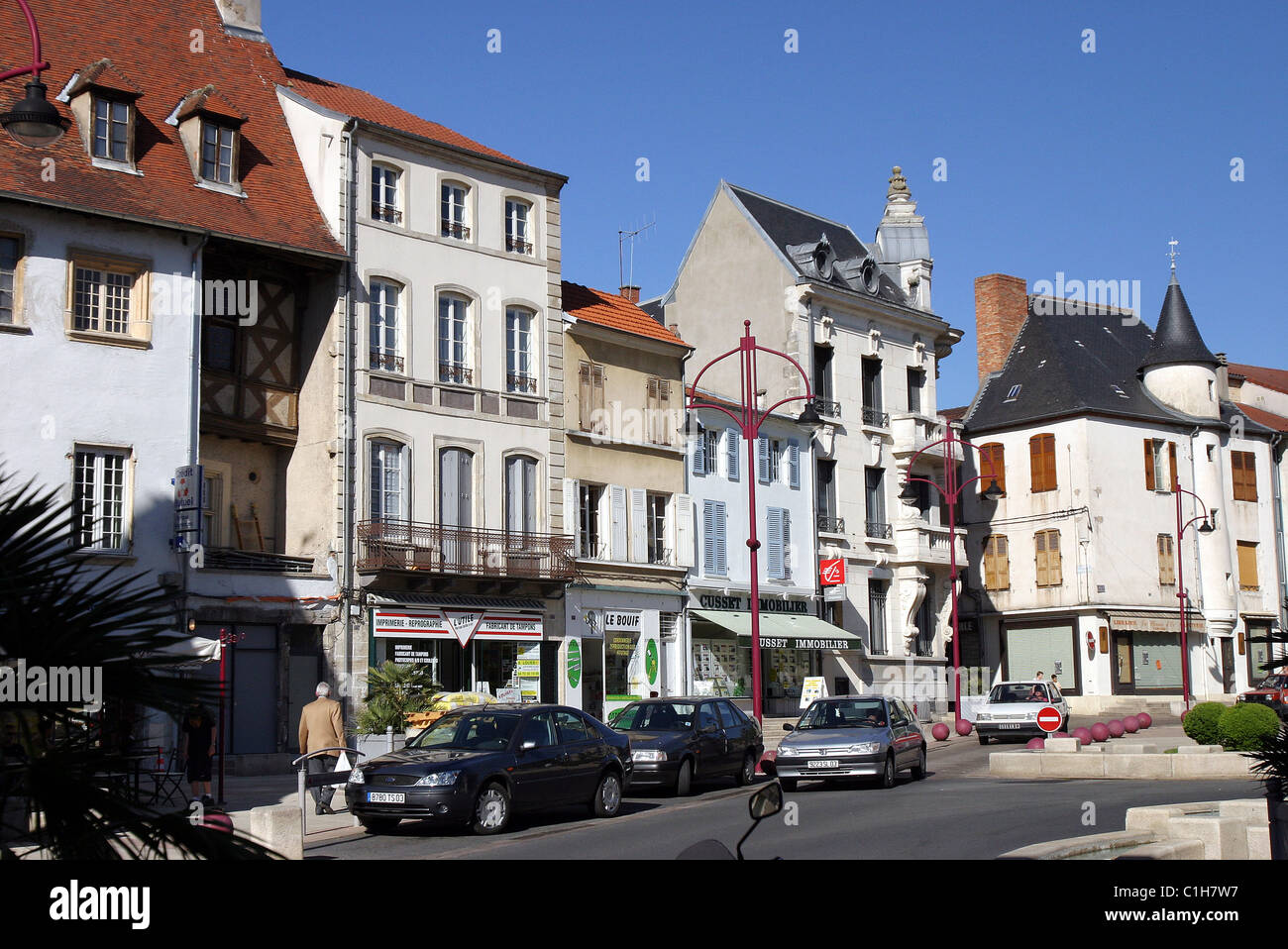 France, Allier, Cusset, place of Victor Hugo Stock Photo - Alamy