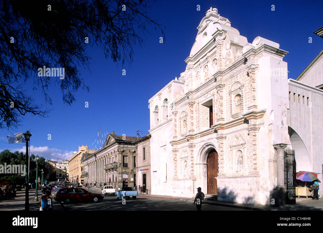 Guatemala, Quetzaltenango Department, Quetzaltenango City, the cathedral Stock Photo