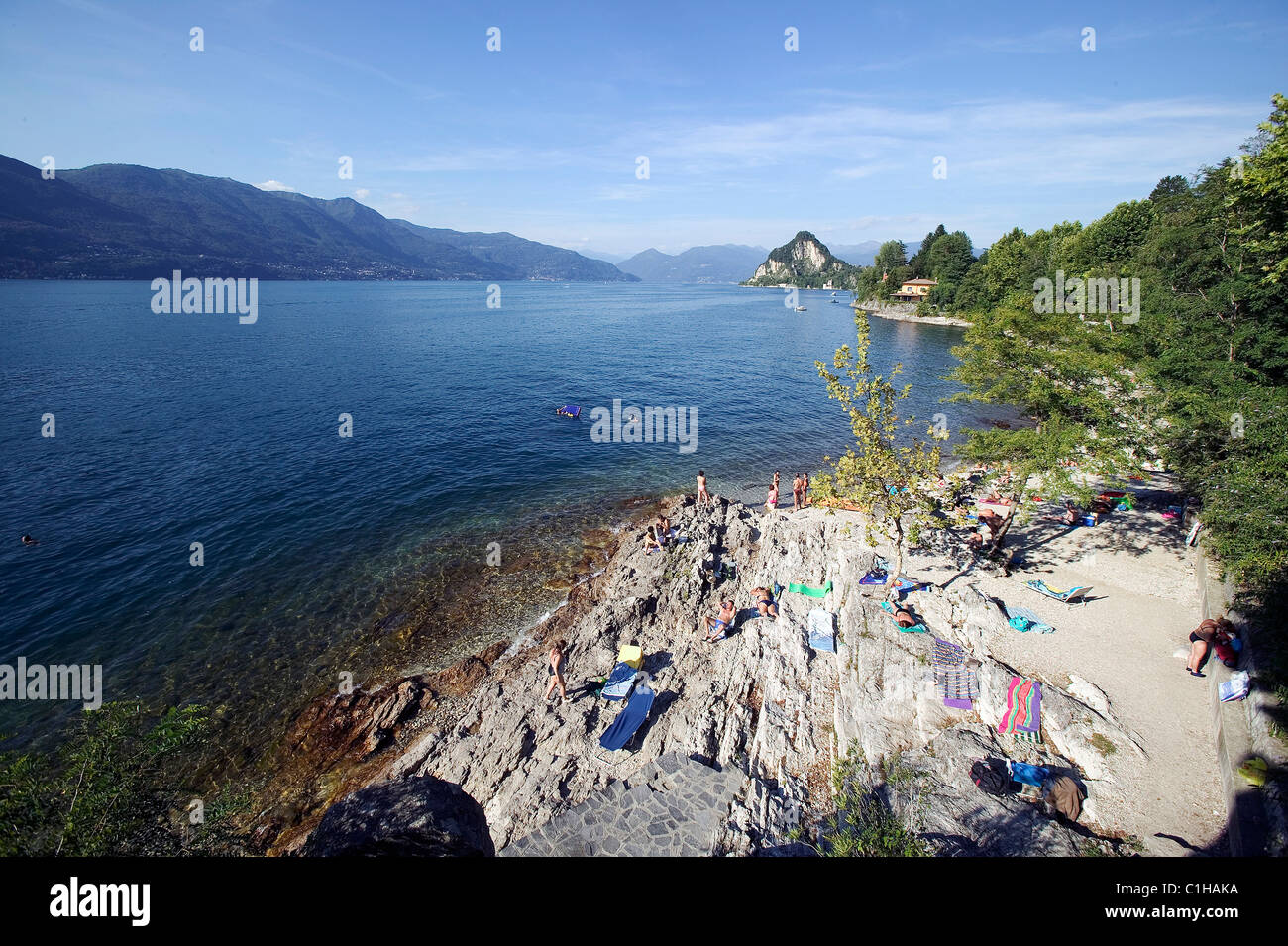 Italy, Lake Maggiore, near Luino Stock Photo