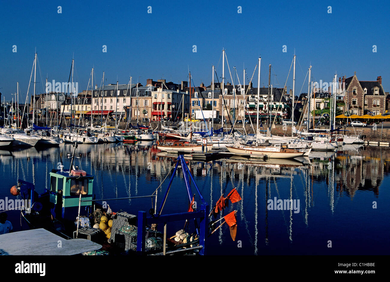 France, Cotes d'Armor, Paimpol, the marina Stock Photo