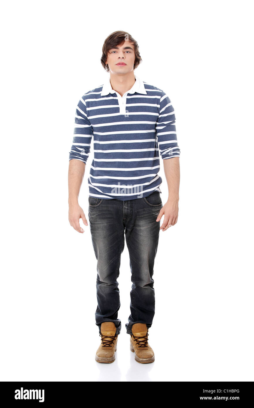 Young man,isolated on a white background Stock Photo - Alamy