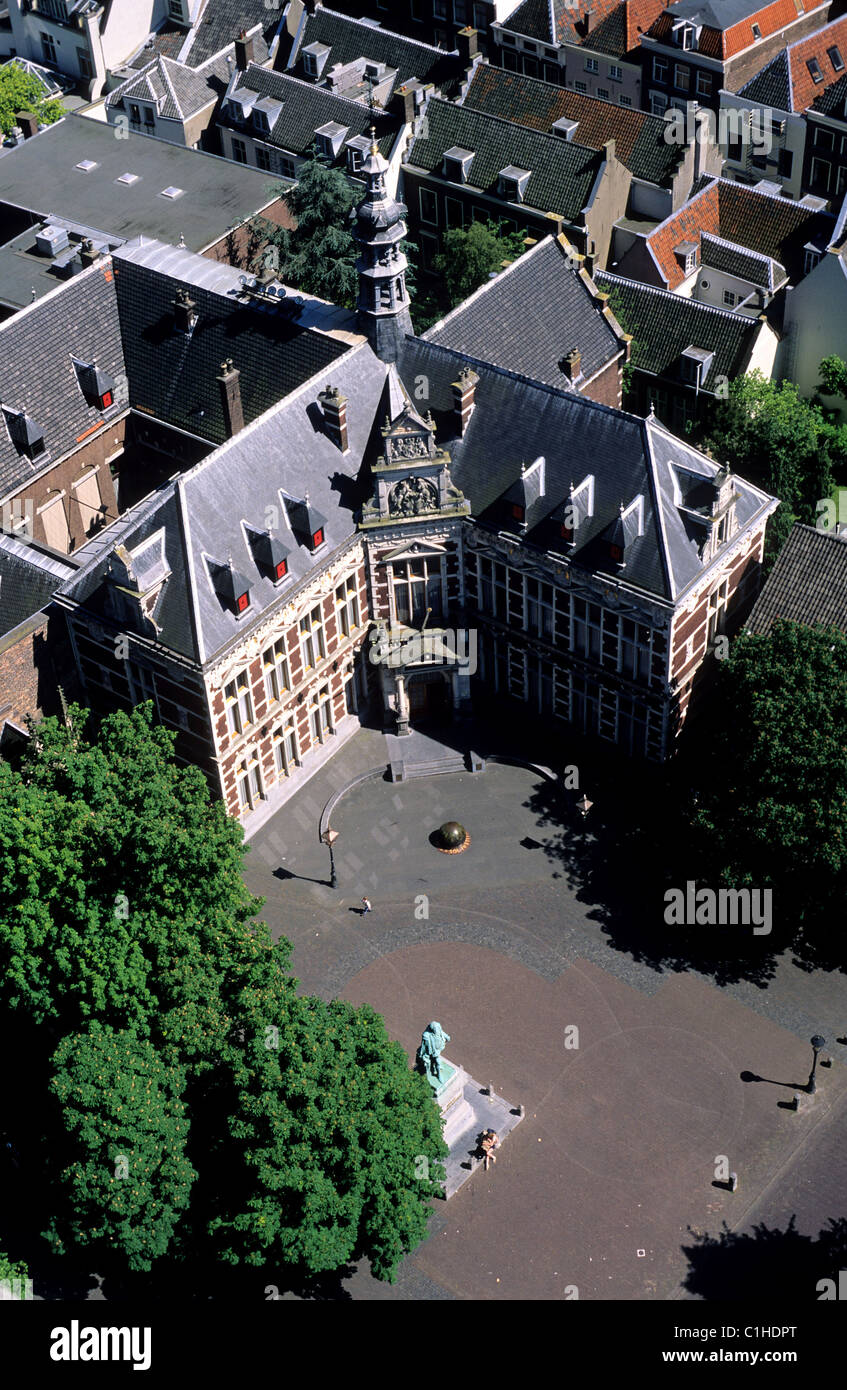 Netherlands, Utrecht, Domplein and the University seen from the top of ...