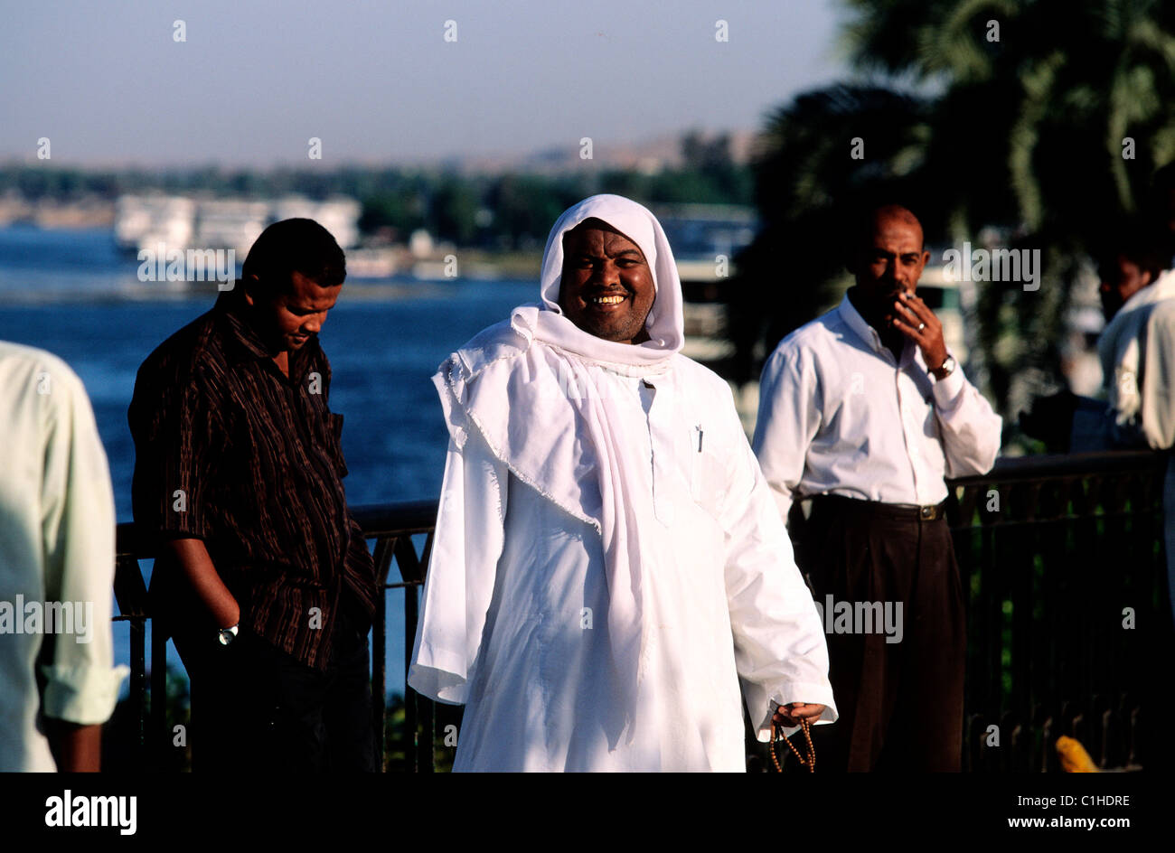 Egypt, Aswan, egyptian in traditionnal clothe Stock Photo - Alamy