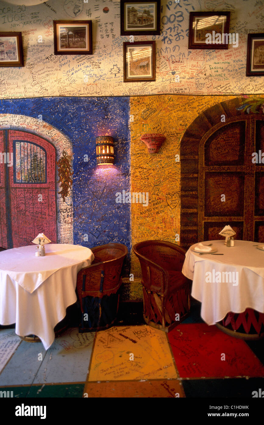 Mexico Baja California Village Todos Santos Restaurant Tequila sunrise