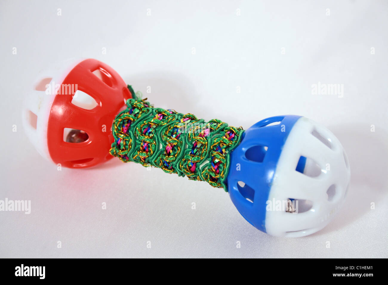 A cat toy with bells inside Stock Photo