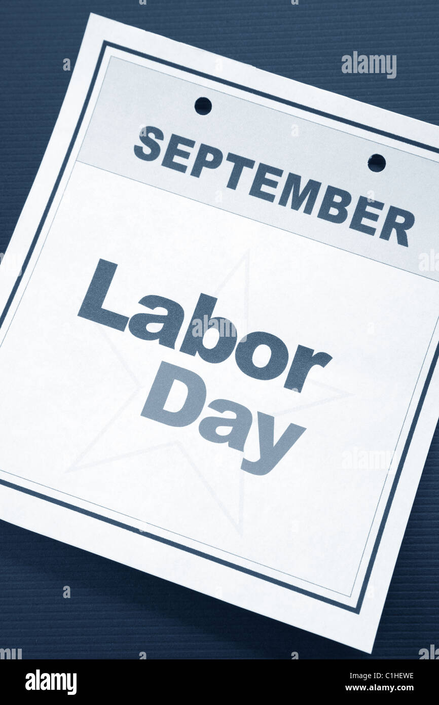 Labor Day, calendar date for background Stock Photo Alamy