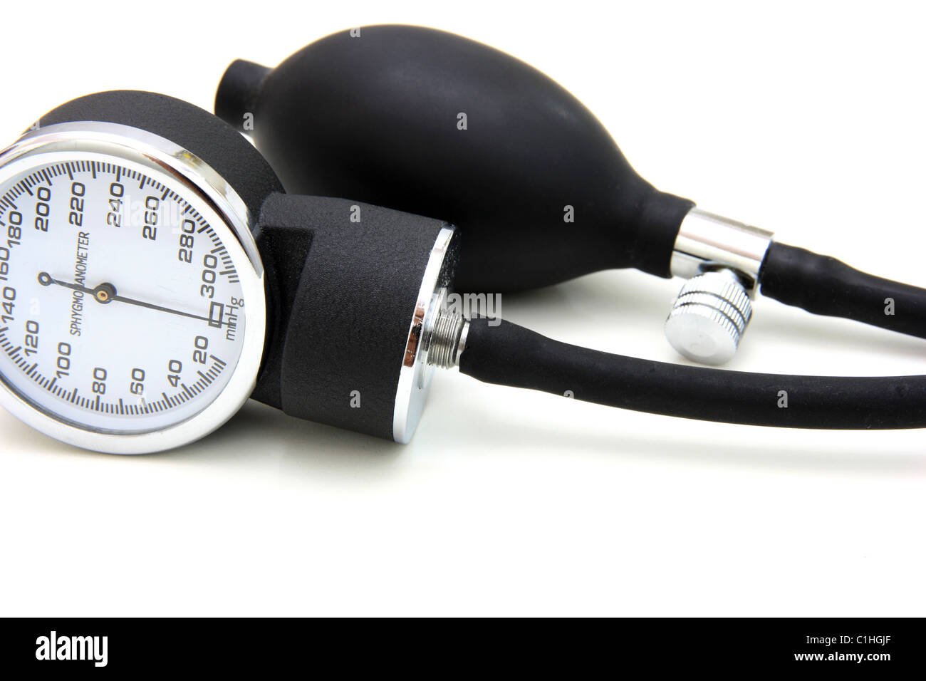 Black Tomometer Isolated on a White Background Stock Photo - Alamy