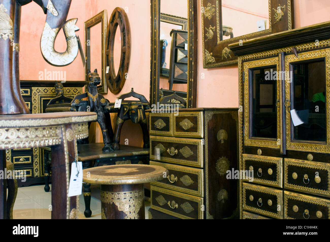 Furniture store, Zanzibar, Tanzania Stock Photo Alamy