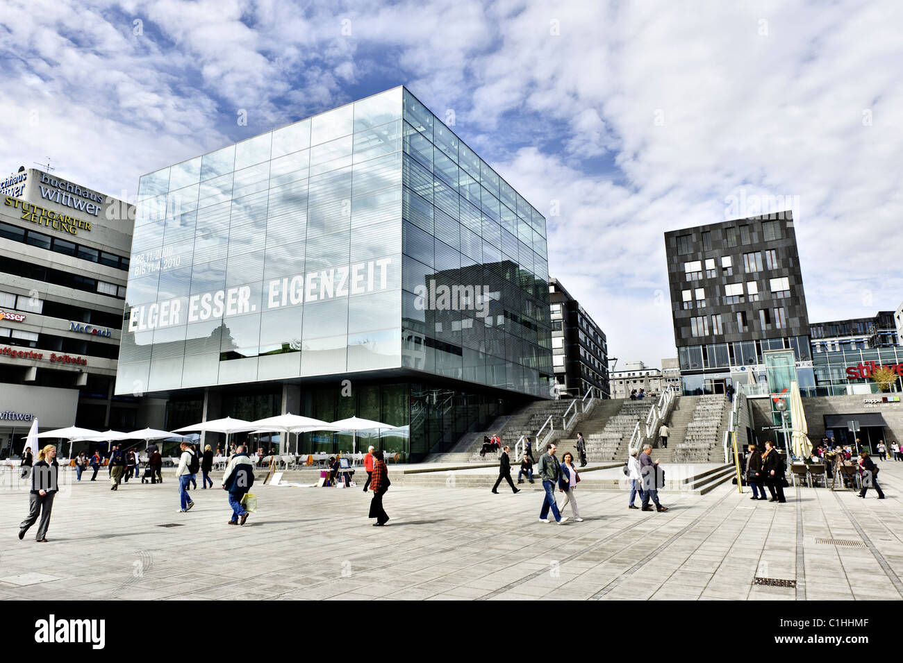 Stuttgart Art Museum Cube at Castle Square, Kunstmuseum, Germany, Europe Stock Photo Alamy