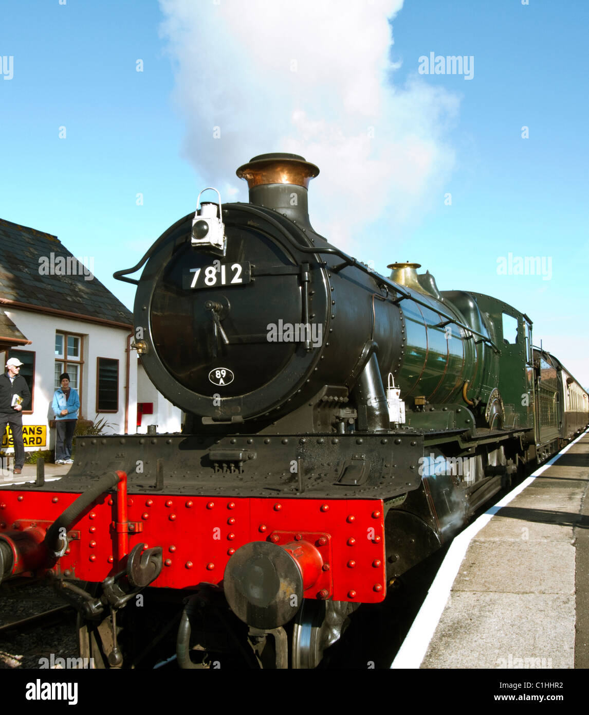 The famous Great Western Steam Engine 7812 'Earlestoke Manor' at Blue ...